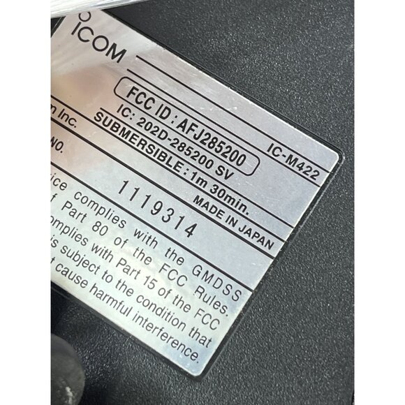 Icom IC-M422 Marine VHF Radio w/Microphone - Picture 11 of 11